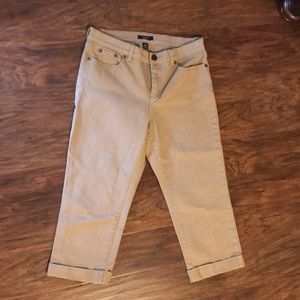 Chaps Women’s Khaki Cropped/Ankle Jeans – Size 6 Excellent Condition 97% cotton